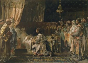 De Laatste Momenten van Koning Jacobus I de Veroveraar door Ignacio Pinazo Camarlech