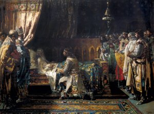 De laatste momenten van koning Jacobus I, de Veroveraar
