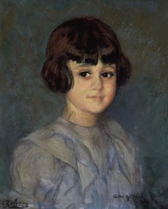 Portret van zijn kleindochter door Ignacio Zuloaga y Zabaleta