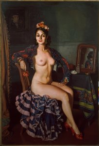 Portret van La Oterito in haar kleedkamer