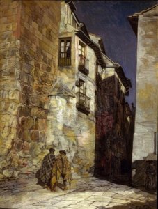 Segovia bij nacht – circa 1930 – Olieverf op doek – 94x74 cm door Ignacio Zuloaga y Zabaleta