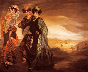 De drie neven (met de traditionele Spaanse kostuums van dansers) c.1903