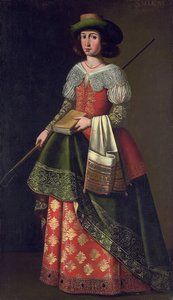 Heilige Margaretha van Antiochië als herderin door Ignacio de Ries