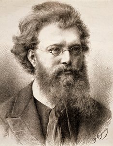 Portret van Hans Richter (gravure) door Ignaz Eigner