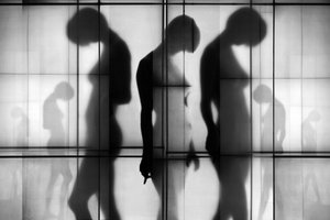 Abstracte schaduwfiguren