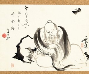Zhuang Zi droomt van een vlinder door Ike no Taiga