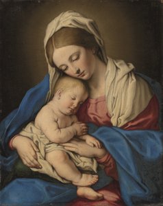 Madonna en kind (olieverf op doek)