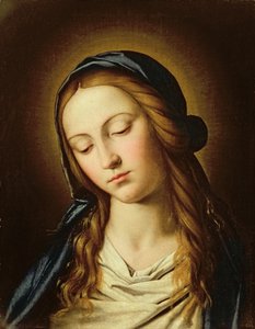Hoofd van de Madonna door Il Sassoferrato