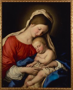 De Madonna met slapend Christuskind door Il Sassoferrato