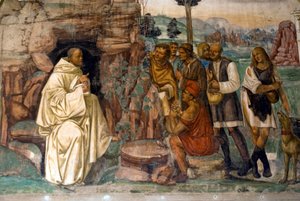 Het leven van Sint Benedictus, Scène 7: Benedictus instrueert de boeren