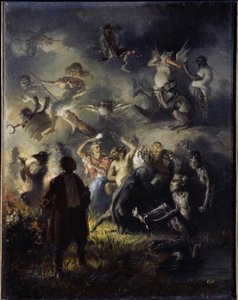Nacht op de Kale Berg. Viering van de zomerzonnewende, het Slavische feest van Ivan Kupala (gelijk aan het feest van Sint Jan), vermenging van traditionele figuren van het heidendom met de orthodox-christelijke traditie