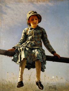 Libelle. Portret van de dochter van de schilder, 1884 door Ilya Efimovich Repin