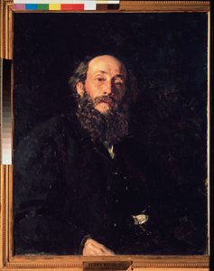 Portret van de kunstenaar Nikolai Ge door Ilya Efimovich Repin