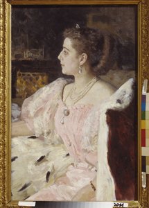 Portret van prinses Nitalia Golovina door Ilya Efimovich Repin