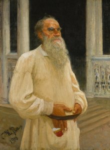 Portret van de auteur Graaf Lev Nikolajevitsj Tolstoj 1828-1910, 1916