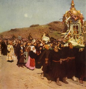 Processie in de Kursk Gubernia