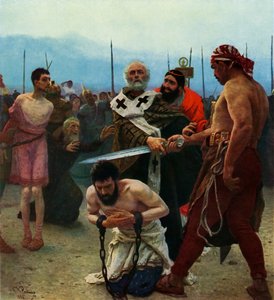 St. Nicolaas... redt de levens van... onschuldige mensen..., 1888, 1965 door Ilya Efimovich Repin
