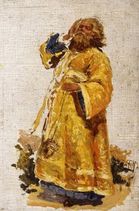 Studie van de Diaken voor het schilderij "De Religieuze Processie in de Provincie Koersk"