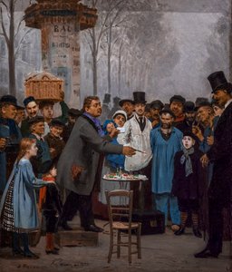 DE VERKOPER VAN NIEUWIGHEDEN IN PARIJS