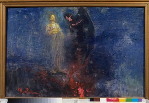 Ga weg, Satan! door Ilya Efimovich Repin