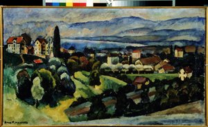 Uitzicht op de stad Nervi (Italië) door Ilya Ivanovich Mashkov