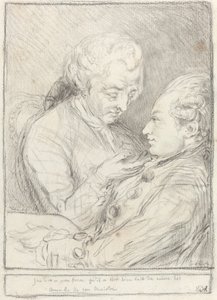 Portret van de Kunstenaar met Zijn Jongere Broer, Augustin Saint-Aubin