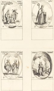 Terugkeer uit Egypte; St. Apollinaire; St. Julianus en Basilissa; St. Paulus Kluizenaar door Imitator of Jacques Callot