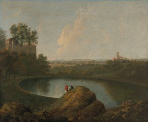 Het hoofd van het Meer van Nemi