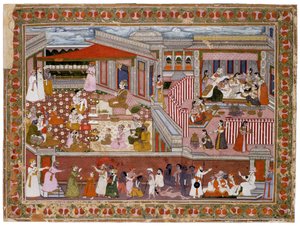 Geboorte in een paleis, 1760-1770 door Indian Art