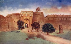Purana Killa, Oud Fort (kleurenfoto) door Indian photographer
