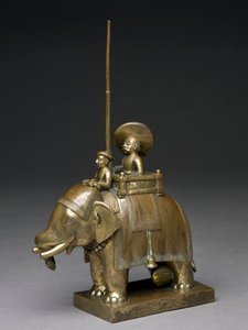 Een officier die een olifant berijdt, 1795