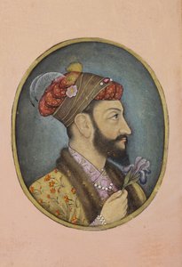 Aurangzeb Bahadur met een iris, c.1650
