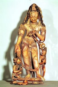 Avalokitesvara figuur, uit Kashmir door Indian School
