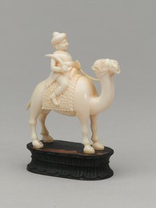 Zwarte paard, schaakstuk, India, circa 1820 door Indian School