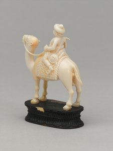 Zwarte ridder, schaakstuk, India, ca. 1820 door Indian School