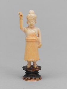 Zwarte pion, schaakstuk, India, circa 1820 door Indian School