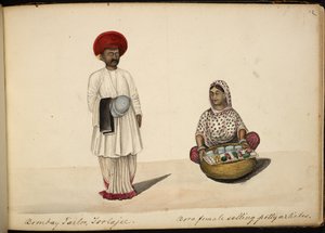 Bombay kleermaker; Bohori vrouw ventster door Indian School