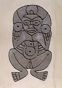 Kopie van een Taino-indianenmotief door Indian School