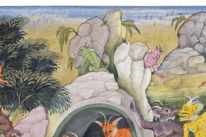 (detail) Demonen in een wild landschap, c.1600
