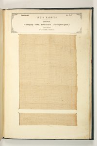 Dungary-stof, Salem, Madras, uit De Collectie van de Textielfabrikanten van India, door John Forbes Watson, uitgegeven in 1866 door Indian School