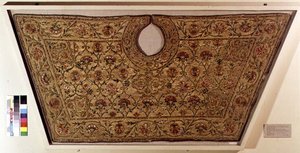 Geborduurde katoenen zadeldoek, Hyderabad, Andhra Pradesh, 17e eeuw door Indian School