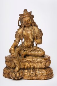 Himalaya ivoren figuur van Tara door Indian School