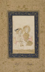 Humayun en Akbar, los album folio, ca. 1900 door Indian School