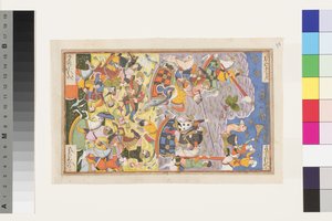 Khusrau II Parviz en Bahram Chobin: De tweede slag, 1608 door Indian School