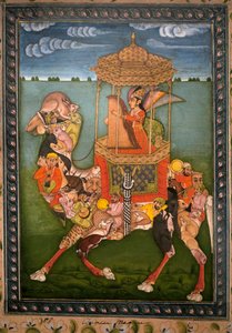 Magische kameel. Geschilderde miniatuur, circa 1750, kunst van Rajasthan en Pahari (India). Nationaal Museum van Korea, Seoul (Zuid-Korea) door Indian School