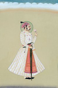 Miniatuurschilderij van Maharana Amar Singh Udaipur door Indian School