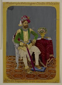 Moti Singh van Udaipur, c.1870 door Indian School