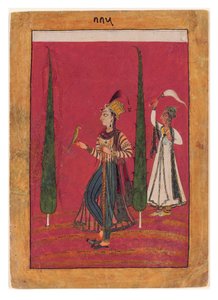 Mughal Prinses in een Tuin, c.1700 door Indian School