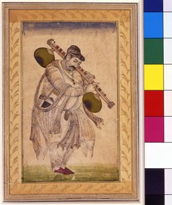 Naubat Khan, de vina-speler door Indian School