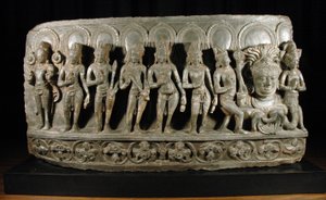 Navagraha, ca.950-1000 (detail) door Indian School